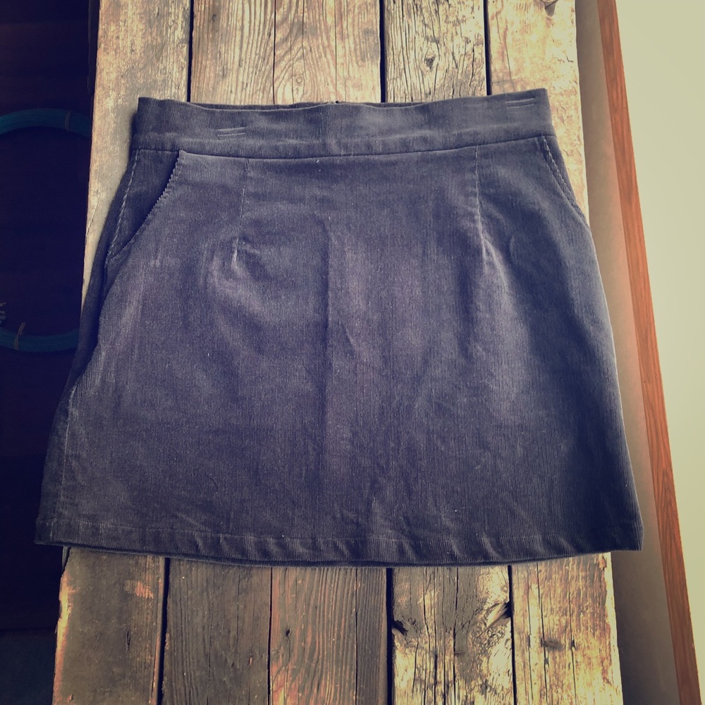 Corduroy mini skirt